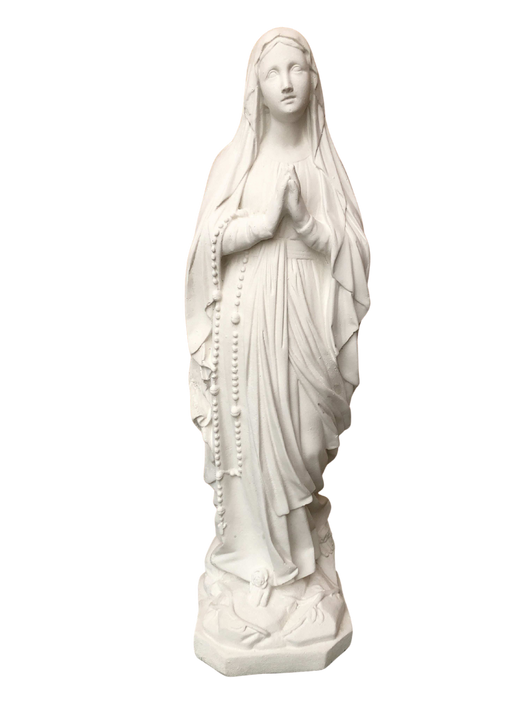 Madonna di Lourdes in Cemento H105 - Bianco - Notaro Manufatti