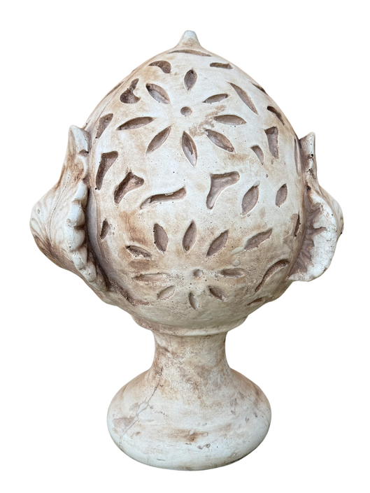 Pigna o Pumo Pugliese con Tre Foglie Anticato Marrone - Notaro Manufatti