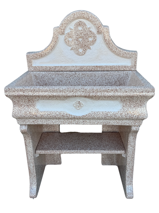 Pila Salento Completa in Graniglia di Marmo Rosso Verona - Notaro Manufatti