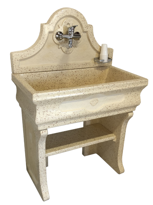 Pila Salento Completa in Graniglia di Marmo Giallo Oro - Notaro Manufatti