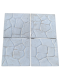 Set di 4 Marmette per Ombrellone 50x50 in Cemento – Effetto Roccia Beige - Notaro Manufatti