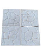 Set di 4 Marmette per Ombrellone 50x50 in Cemento – Effetto Roccia Beige - Notaro Manufatti