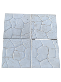 Set di 4 Marmette per Ombrellone 50x50 in Cemento – Effetto Roccia Beige
