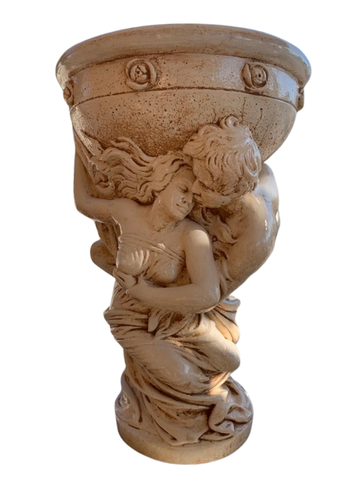 Porta Vaso Amore e Psiche Anticato Beige - Notaro Manufatti