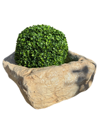 Vaso Irregolare In Cemento Anticato Beige - Notaro Manufatti