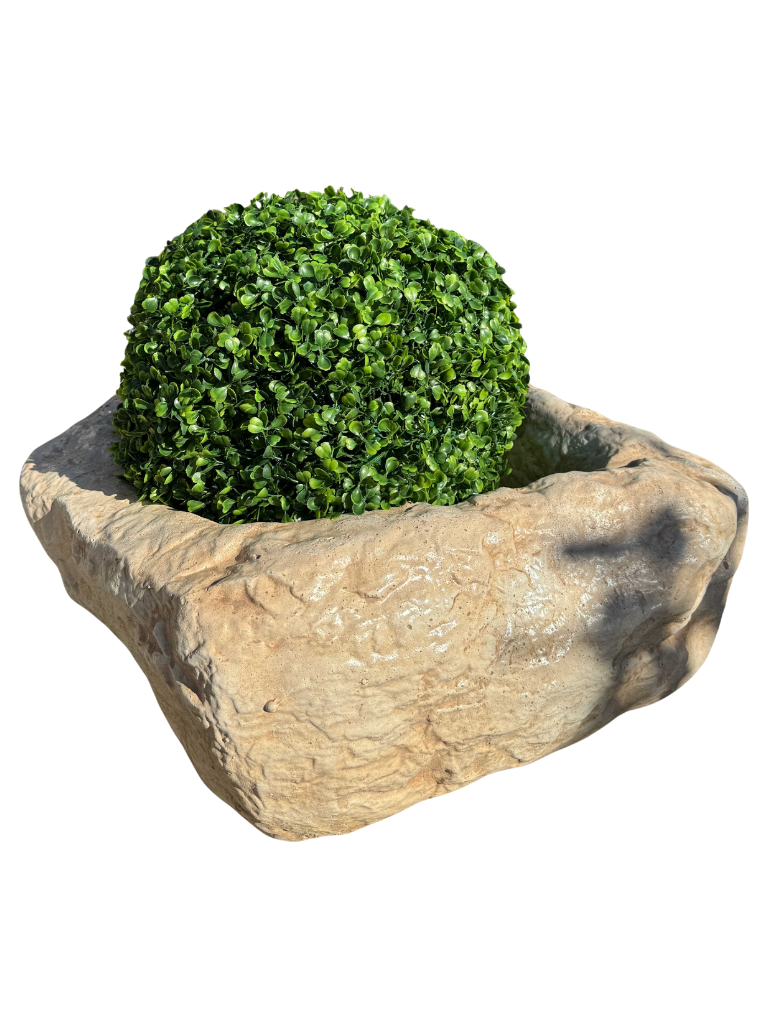 Vaso Irregolare In Cemento Anticato Beige - Notaro Manufatti