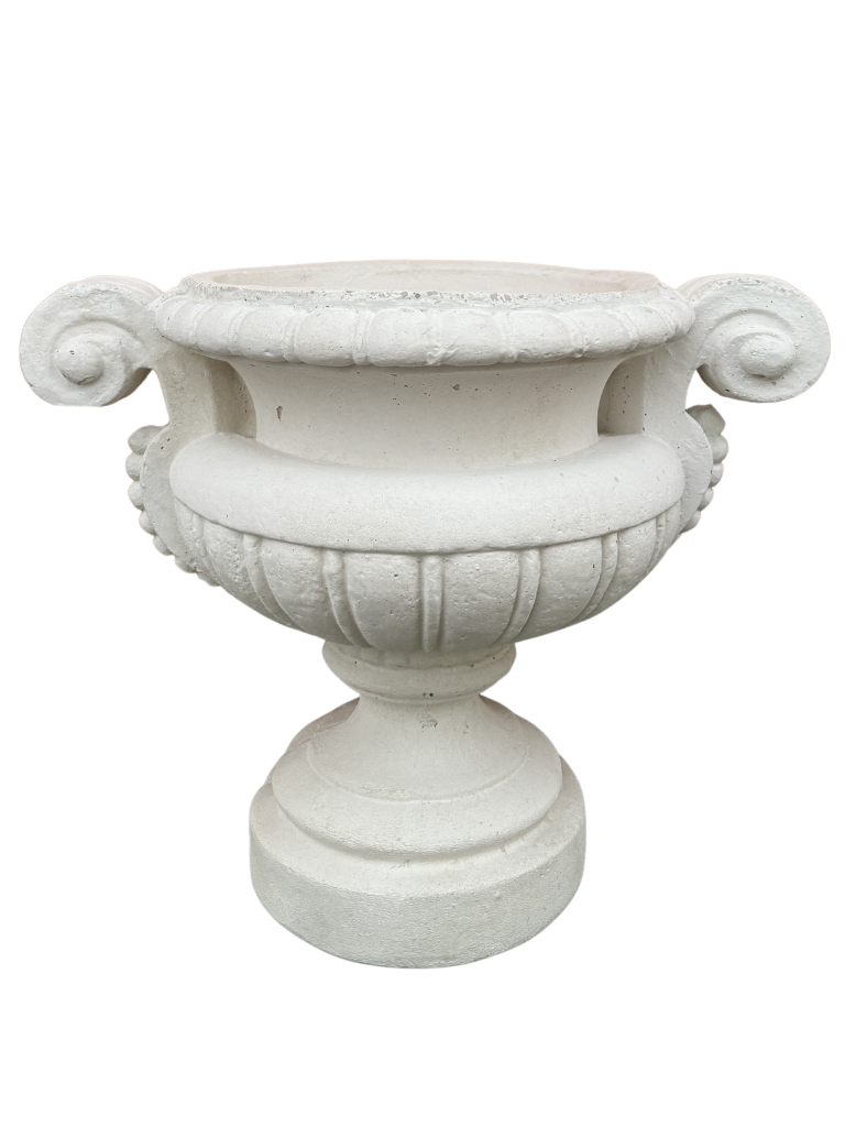 Vaso Loiano In Cemento - Bianco - Notaro Manufatti