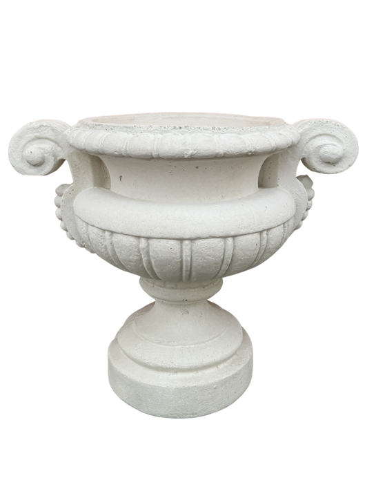 Vaso Loiano In Cemento - Bianco - Notaro Manufatti