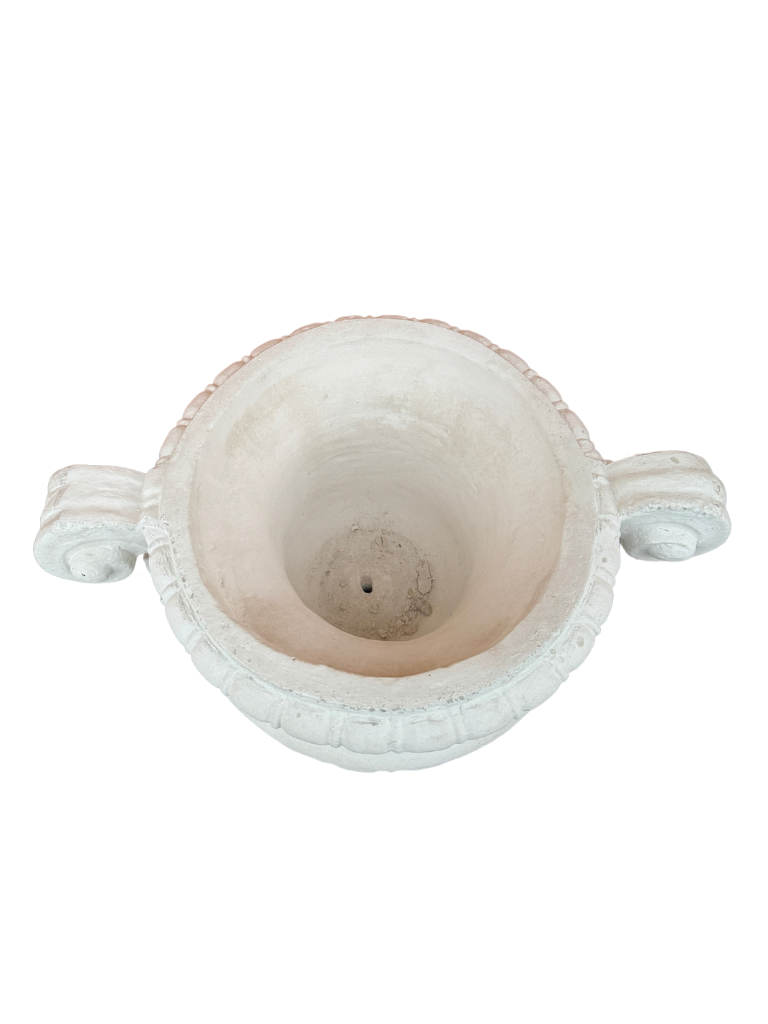 Vaso Loiano In Cemento - Bianco - Notaro Manufatti