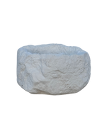 Vaso Sasso Tondo Alto - Bianco - Notaro Manufatti