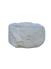 Vaso Sasso Tondo Alto - Bianco