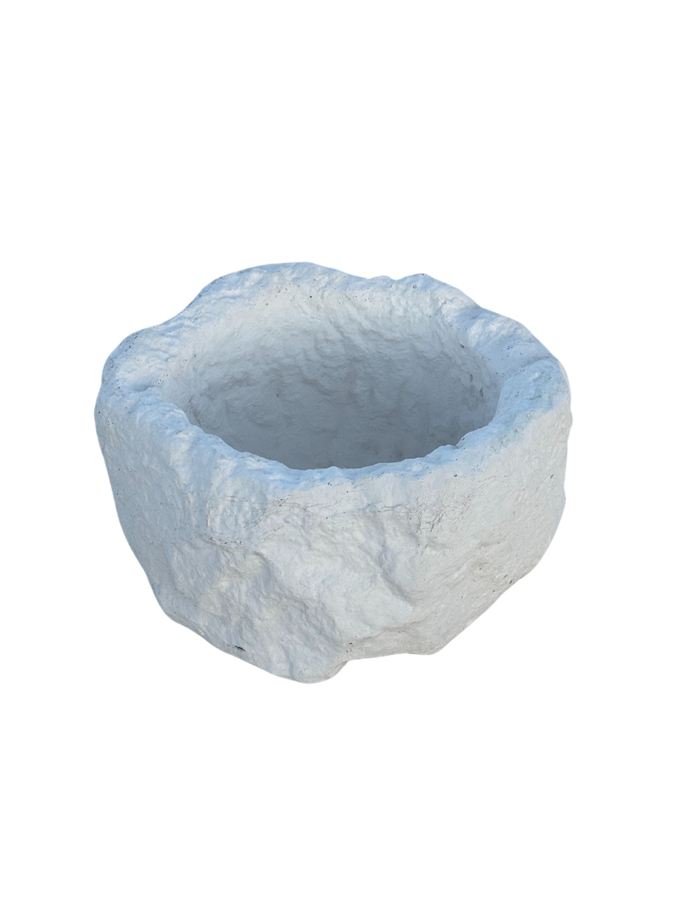 Vaso Sasso Tondo Alto - Bianco