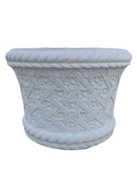 Vaso Stellina in Cemento Bianco Decorativo Made in Italy per Interni ed Esterni
