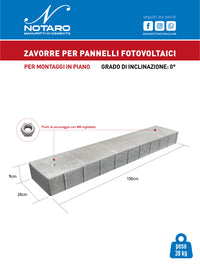 Zavorre per Pannelli Fotovoltaici - 0°