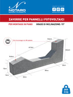 Zavorre per Pannelli Fotovoltaici - 15° - Notaro Manufatti